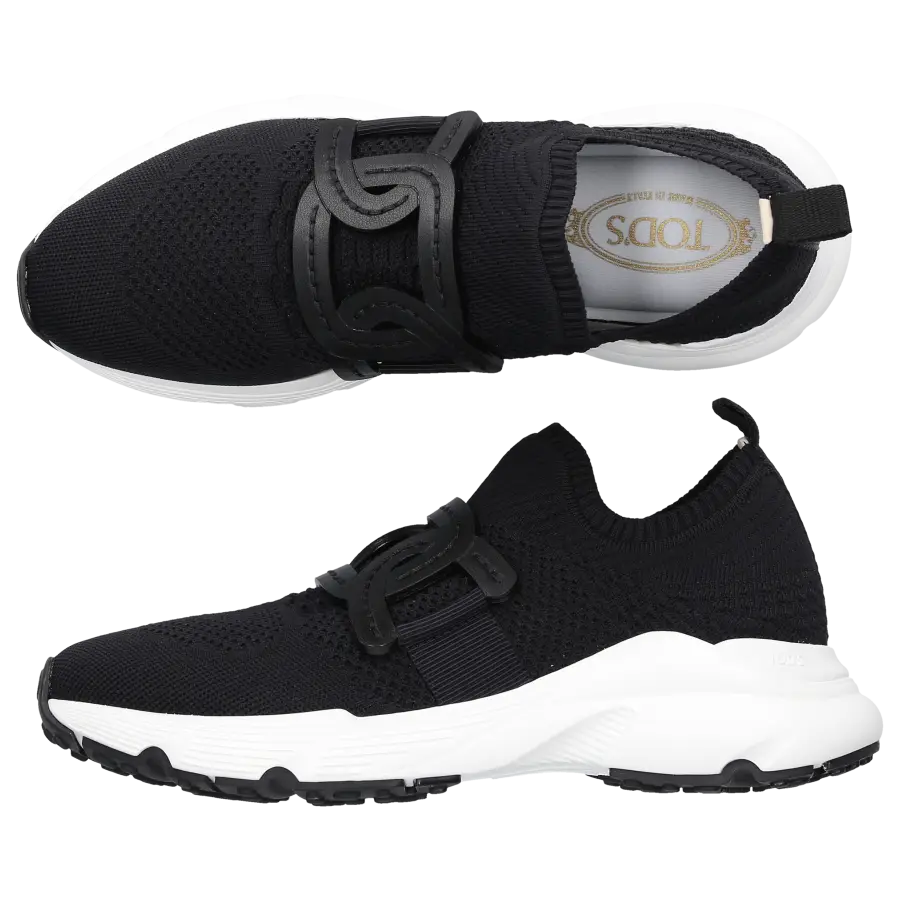 Tod's - Sneaker low Slip-on RUN Textil - schwarz