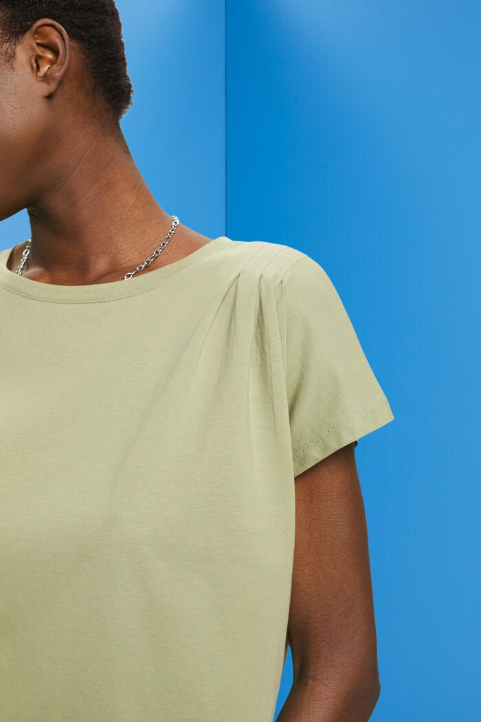 T-Shirt mit Faltendetails