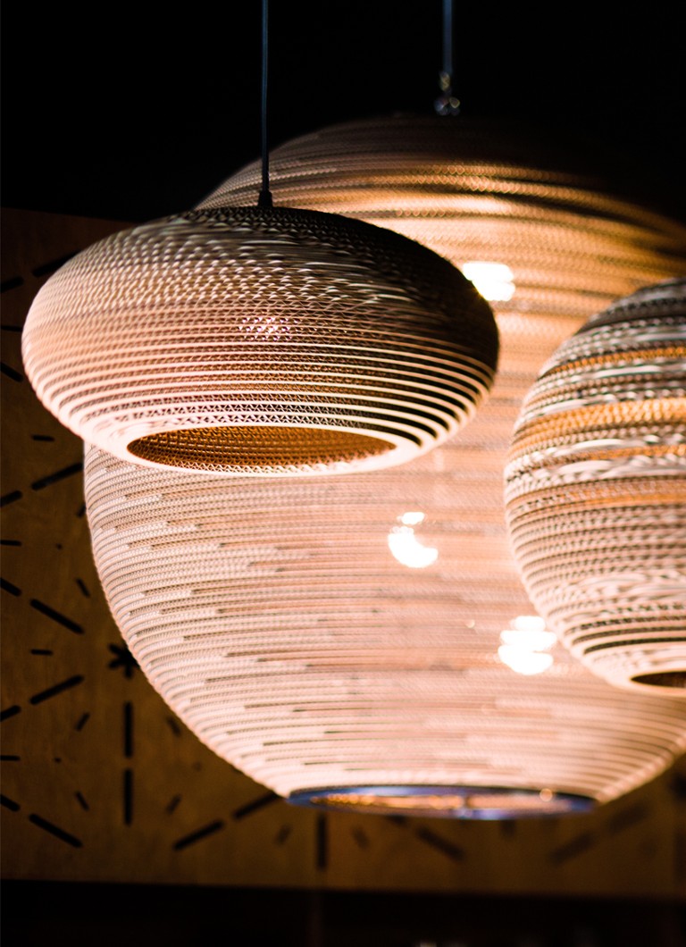 Lampă suspendată Graypants Disc medie, 50 x 23 cm