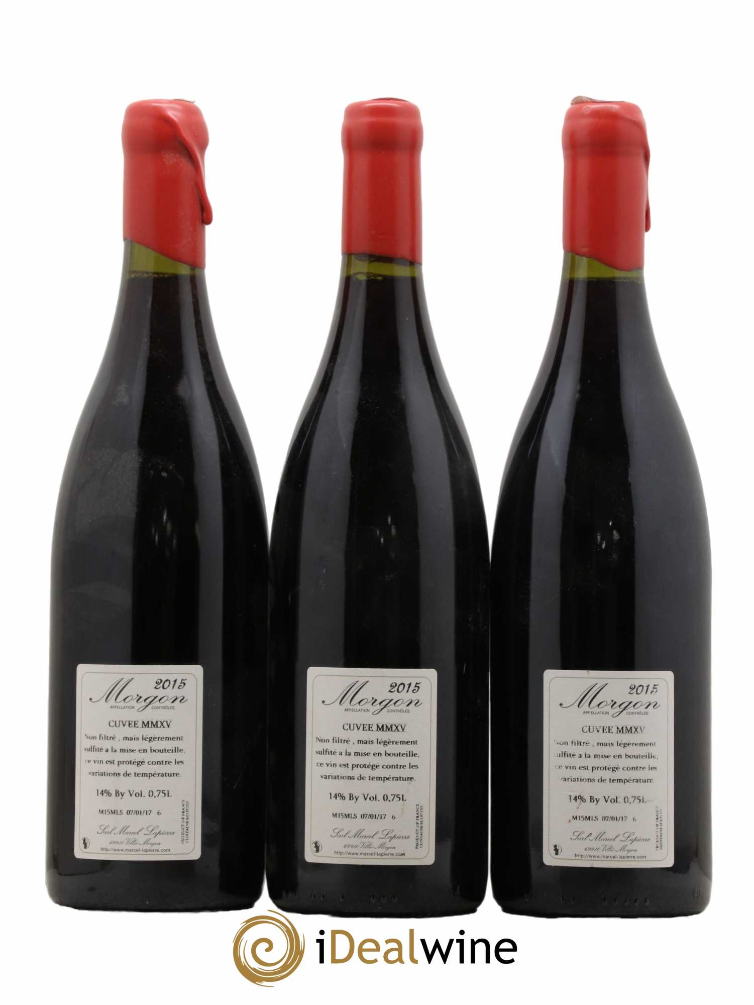 Morgon Cuvée Marcel Lapierre Marcel Lapierre (Domaine)  2015 - Lot de 3 Bouteilles