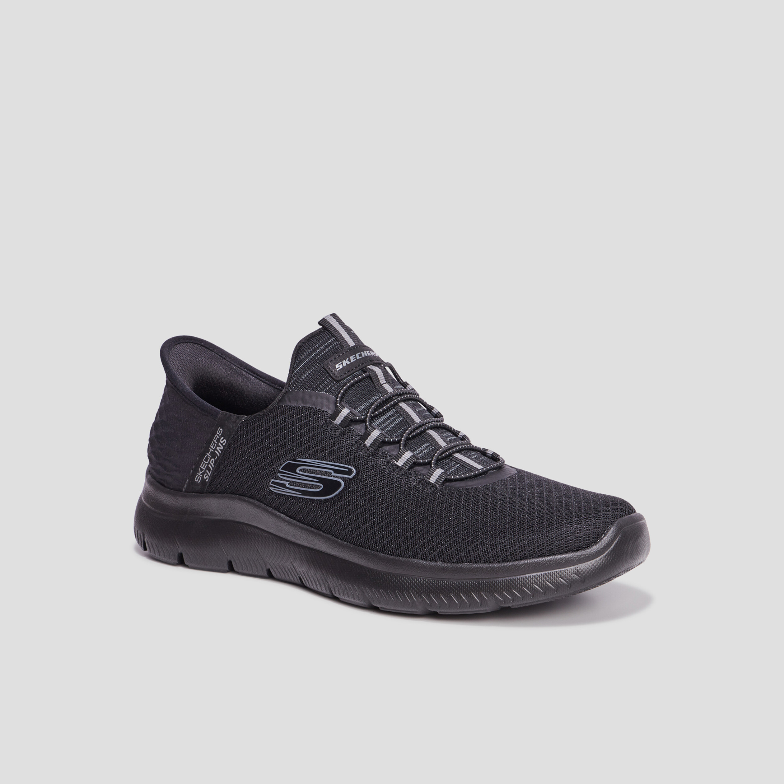 Baskets running mémoire forme Skechers noir homme | La Halle