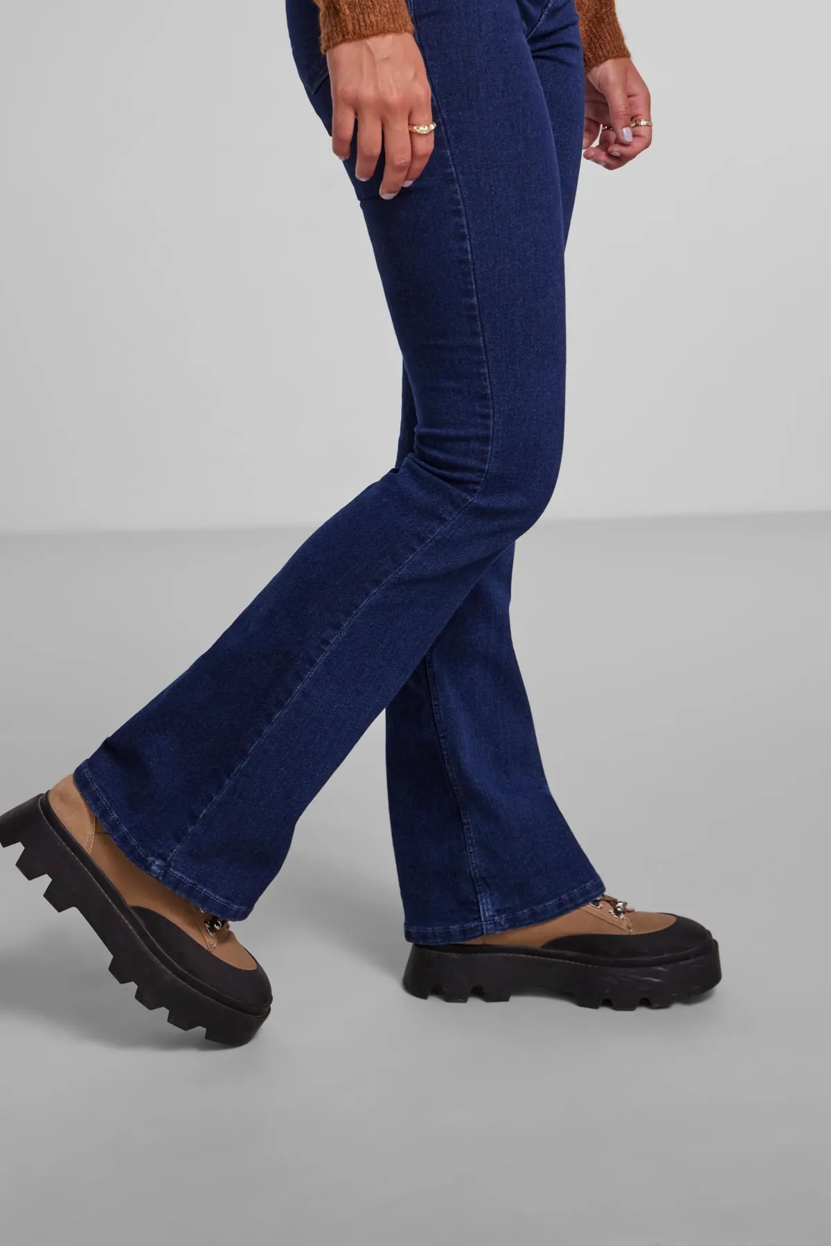 PIECES  Jeans - Dunkelblau - Bootcut
