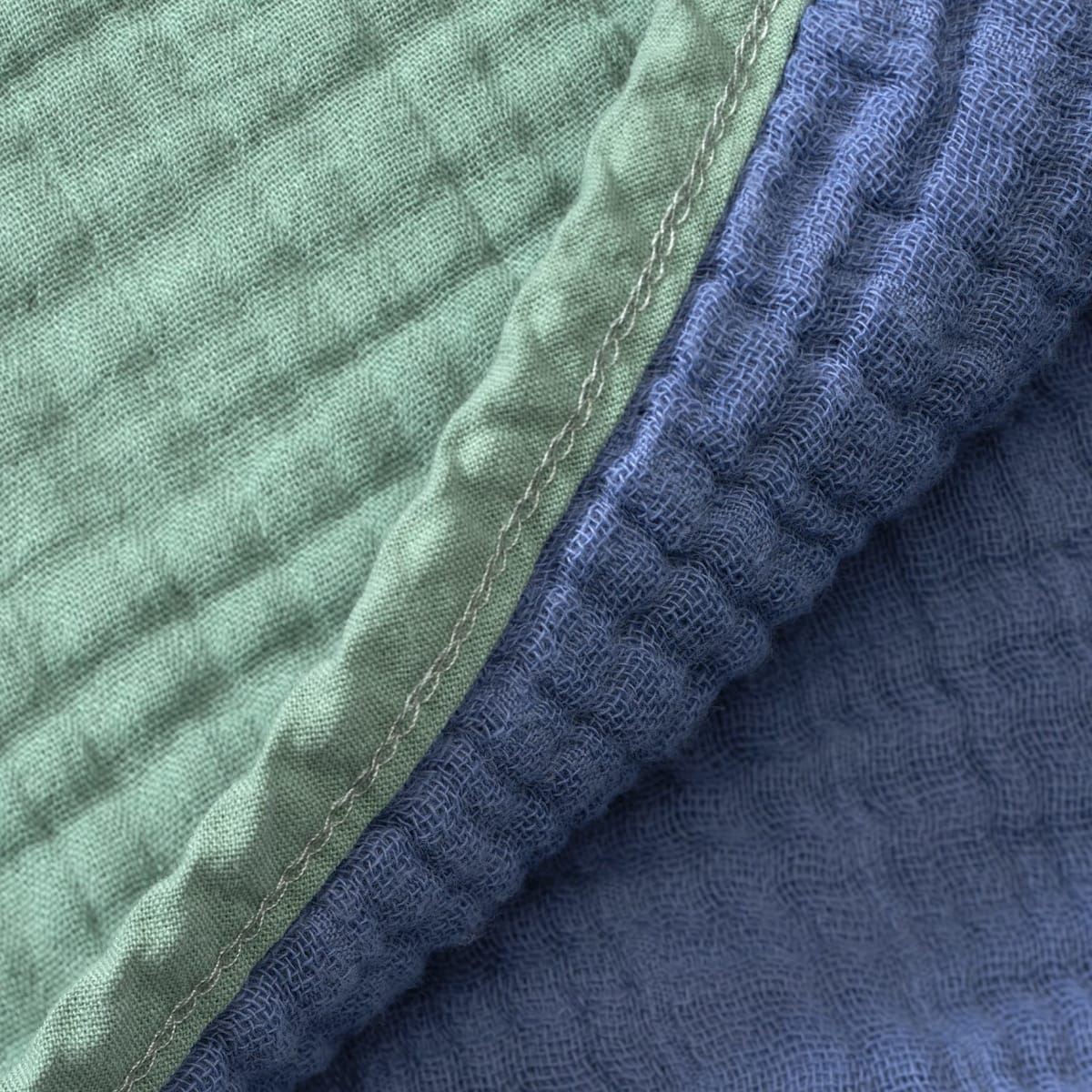 Badeponcho aus Musselin, grün & blau, 1 St