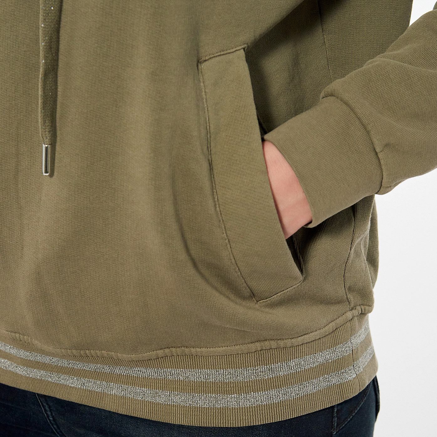 FADLE  Sweat kaki Femme en 100% coton