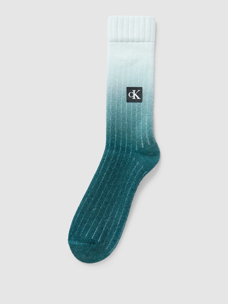 Socken mit Farbverlauf Modell 'GRADIENT' in petrol