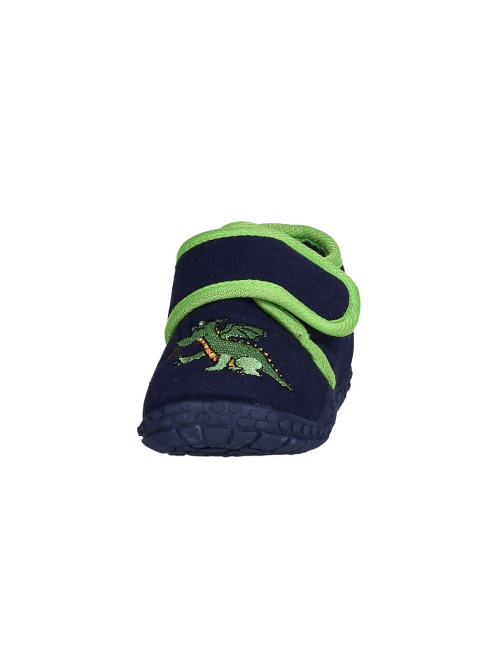 Playshoes Hausschuh Drache in Marine günstig kaufen