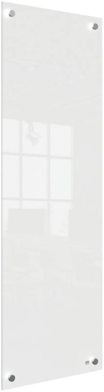 Nobo Kleines Wandmontierbares Whiteboard 1915604 Trocken Abwischbar Glasoberfläche Rahmenlos 300 x 900 mm Weiß