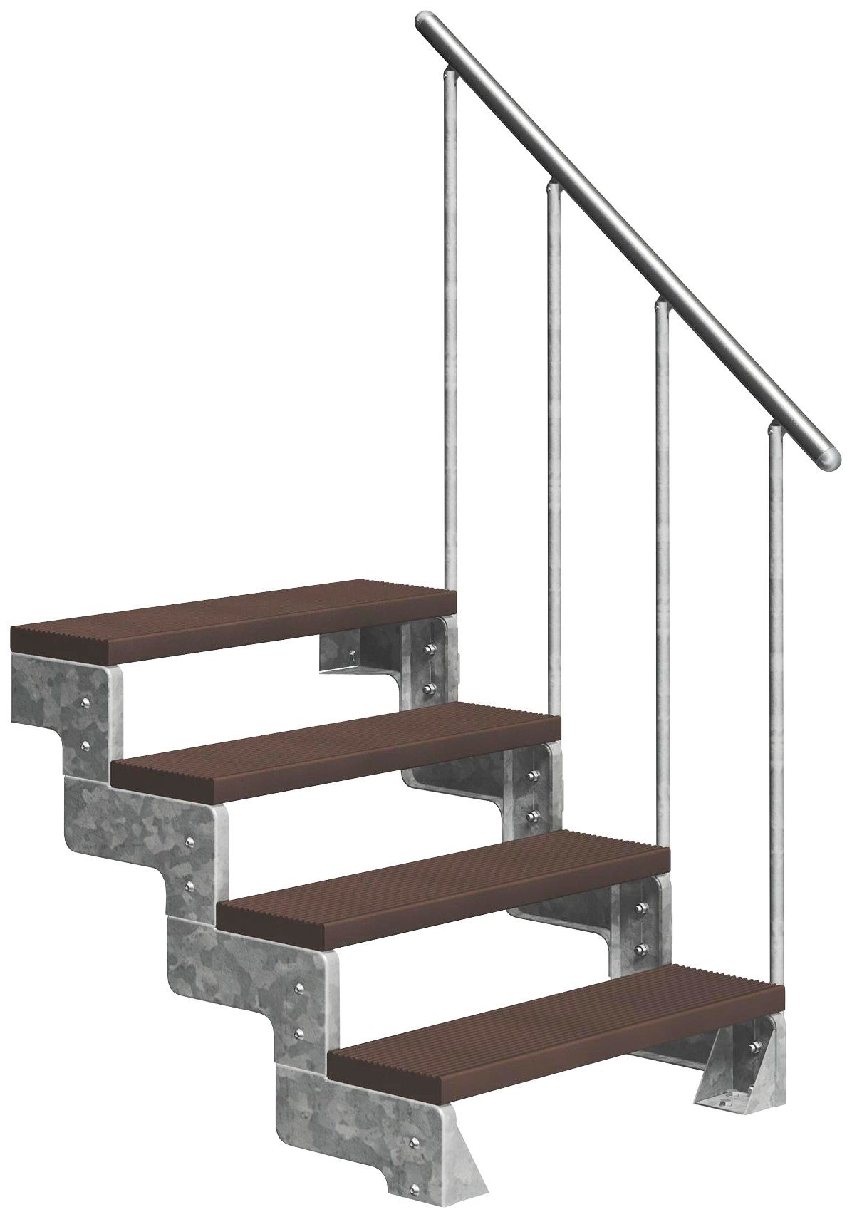 Dolle Außentreppe Gardentop, für Geschosshöhen bis 88 cm, Stufen offen, TRIMAX®-Stufen 80 cm