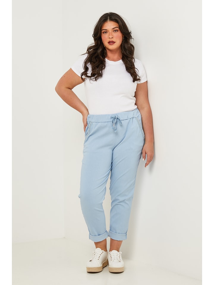 Curvy Lady Hose in Hellblau günstig kaufen
