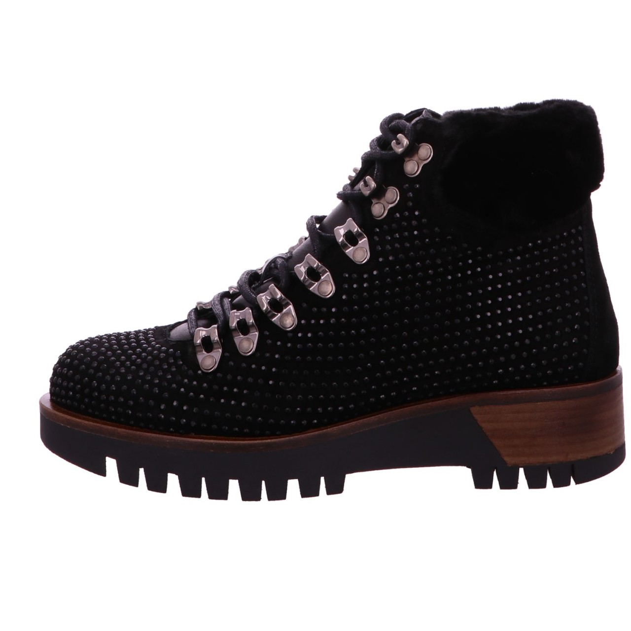 ALPE Schnür-Stiefeletten schwarz