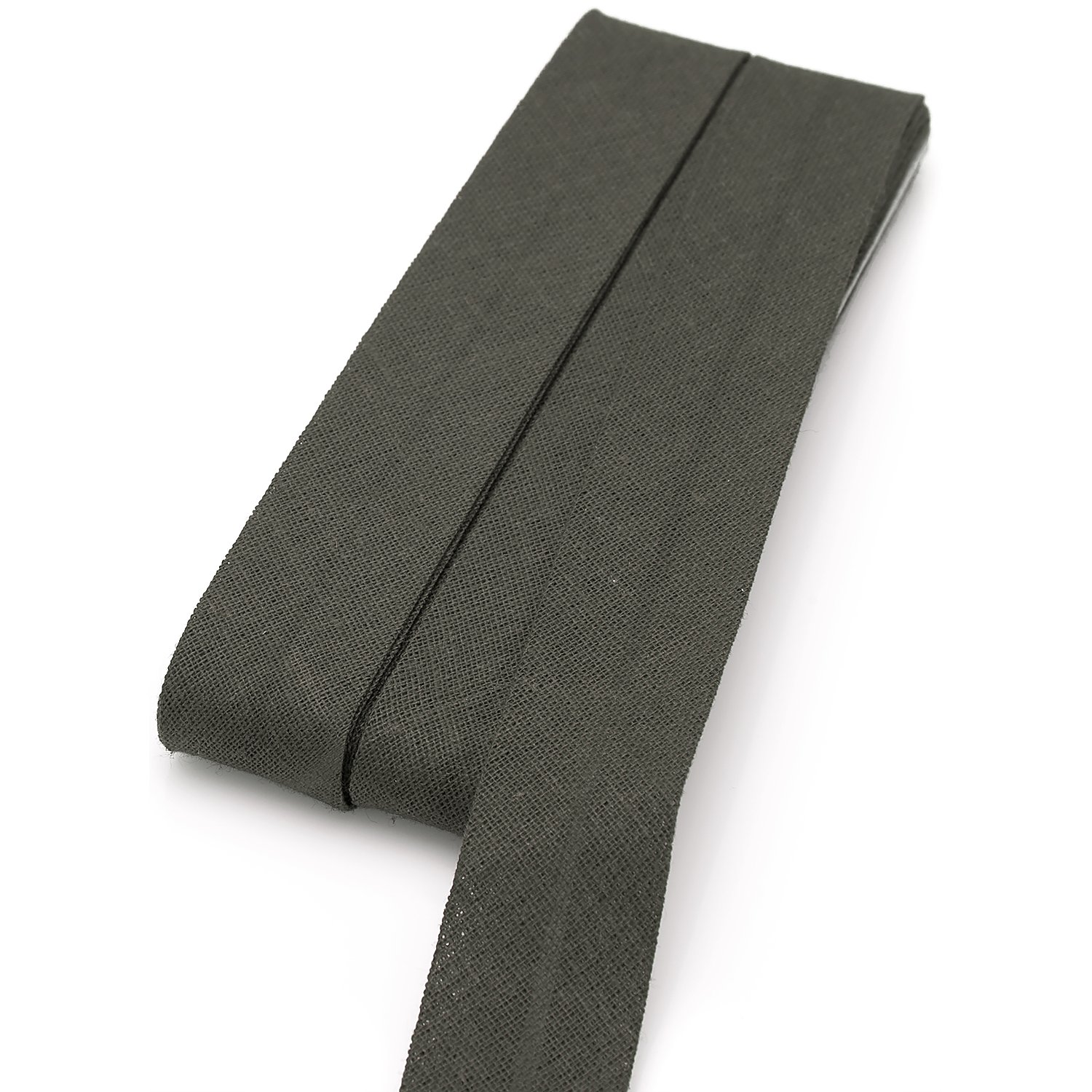 buttinette Baumwoll-Schrägband, dunkelgrau, Breite: 2 cm, Länge: 5 m