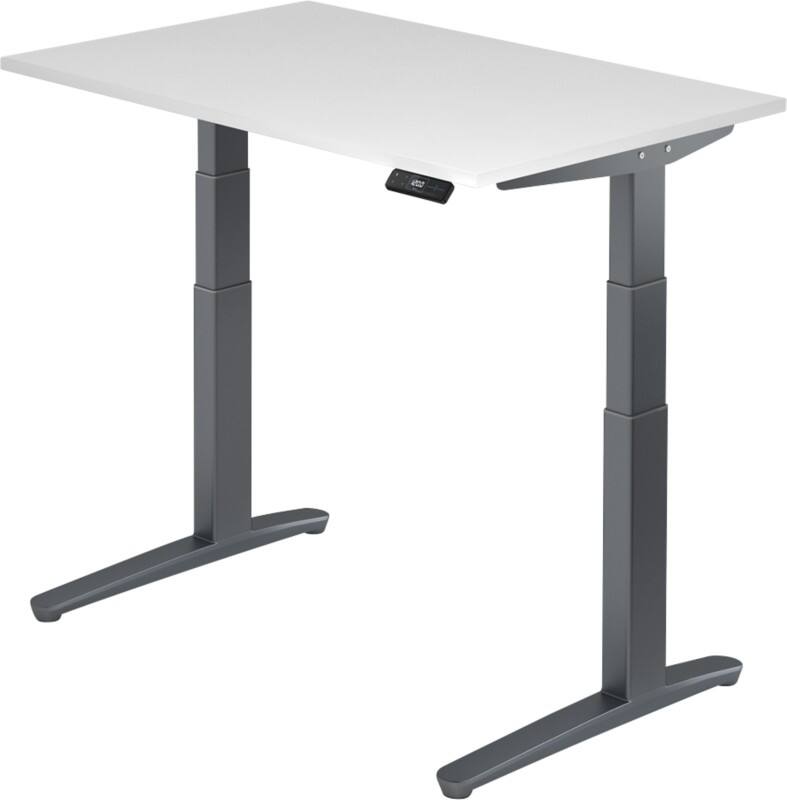 Hammerbacher Sitz-Stehschreibtisch XBHM Grau, Weiß 1.200 x 800 x 720 mm