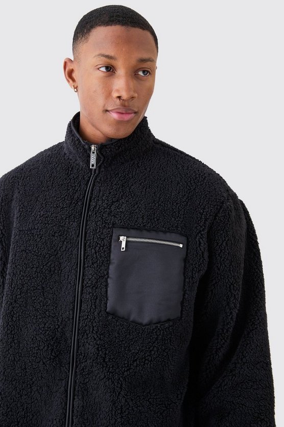 Oversize Borg-Jacke