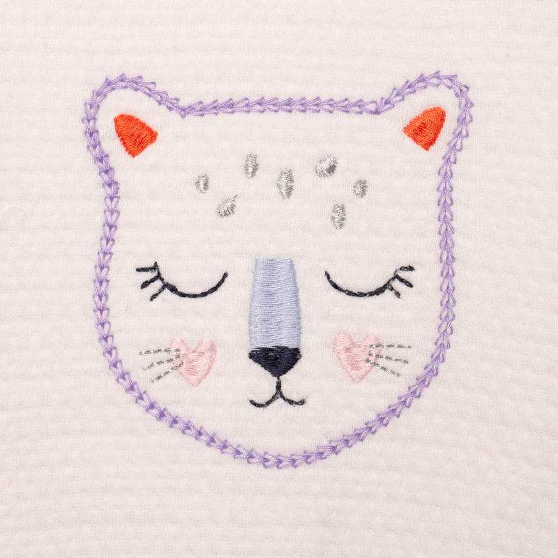 Sweat bébé fille brodé chat beige Catimini