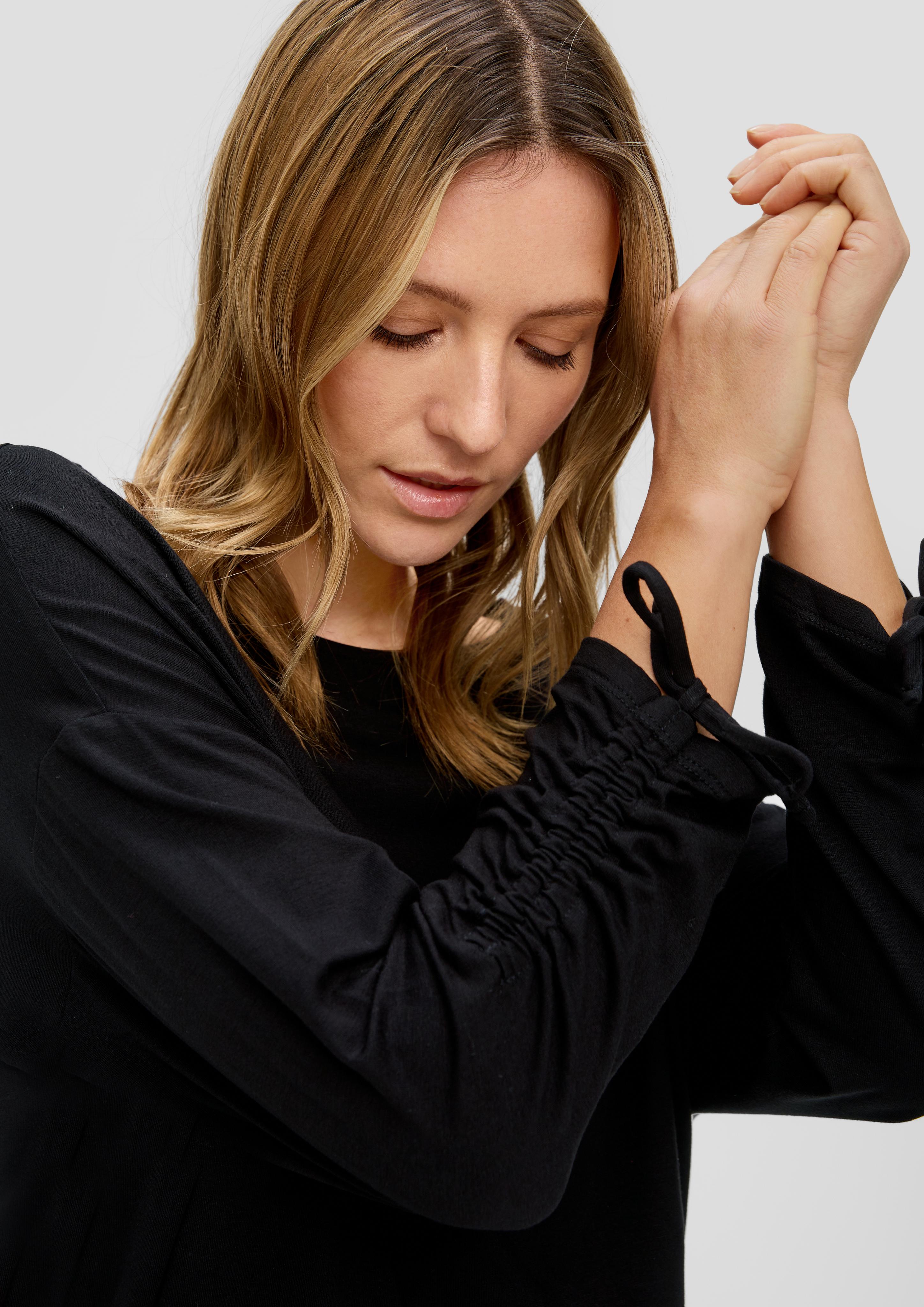Langarmshirt mit Raffung an den Ärmeln   2142202-9999