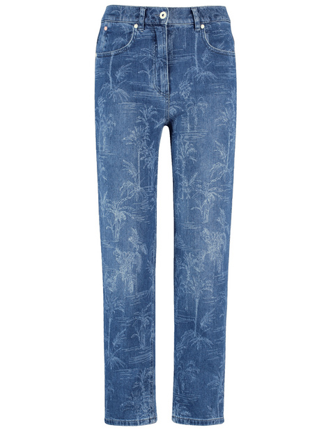 Jeans KEY꞉LA MOM FIT mit tropischem Muster