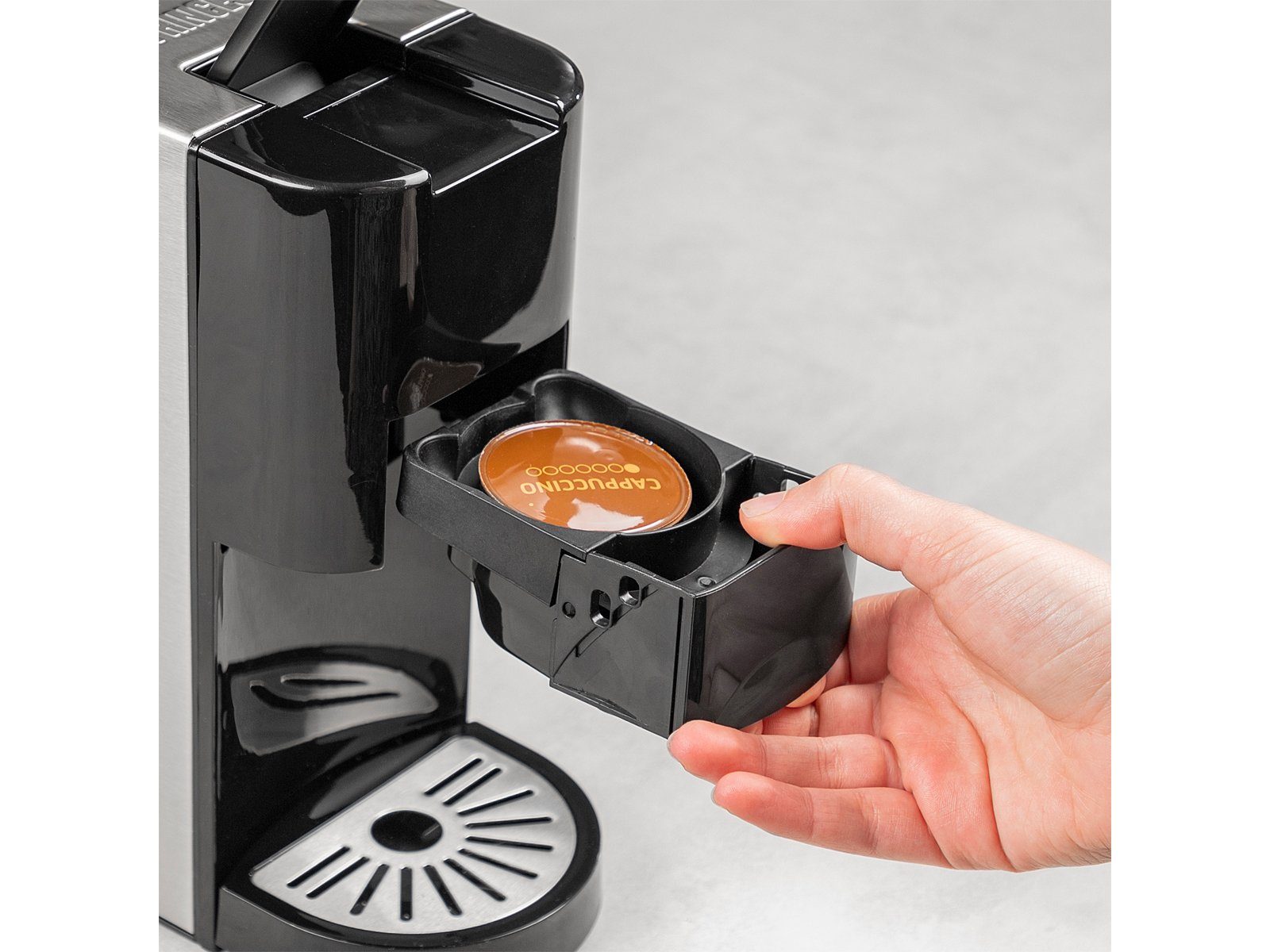 PRINCESS Kapselmaschine, auch für Kaffee-Pulver mit abnehmbarem Wassertank Kaffeemaschine klein