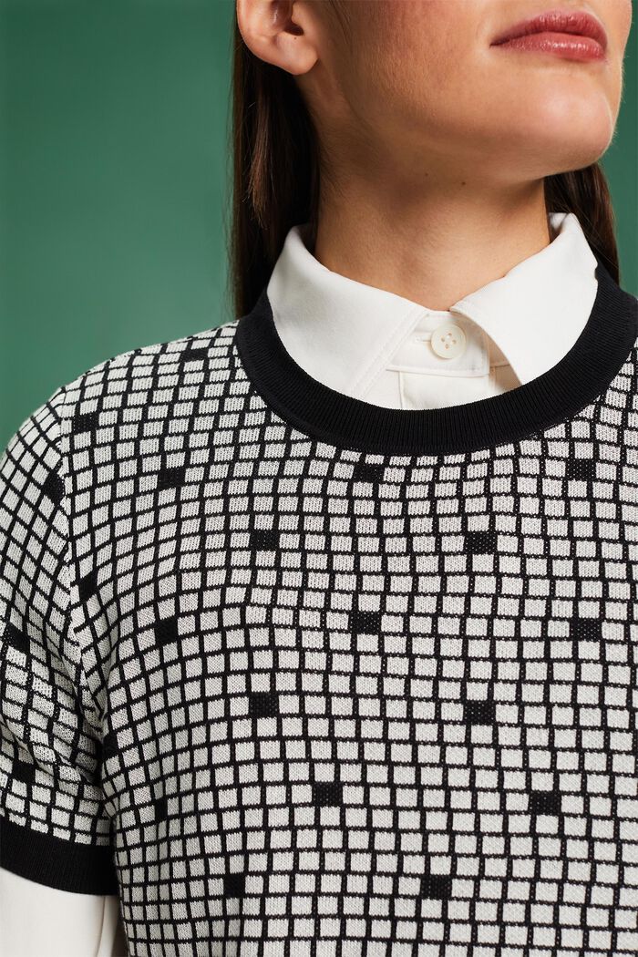 Jacquard-Sweatshirt mit Rundhalsausschnitt