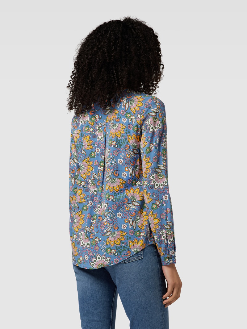 Schlupfbluse mit Paisley-Muster in rauchblau