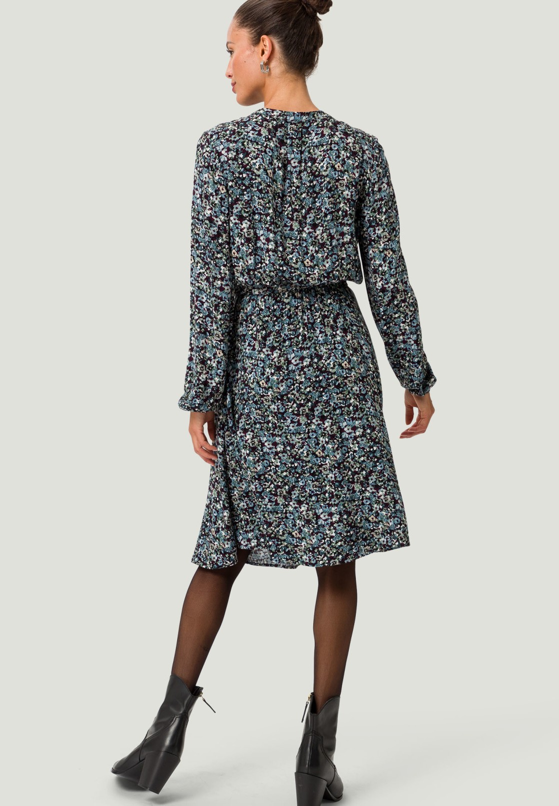 Crêpe-Kleid mit Blumenprint