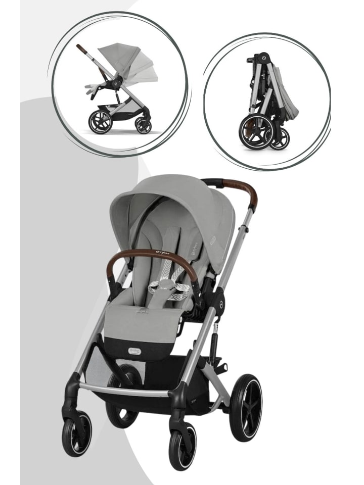 Cybex Cybex Balios S Lux Kinderwagen - Farbe: Stone Grey / Gestell Silber günstig kaufen onesize
