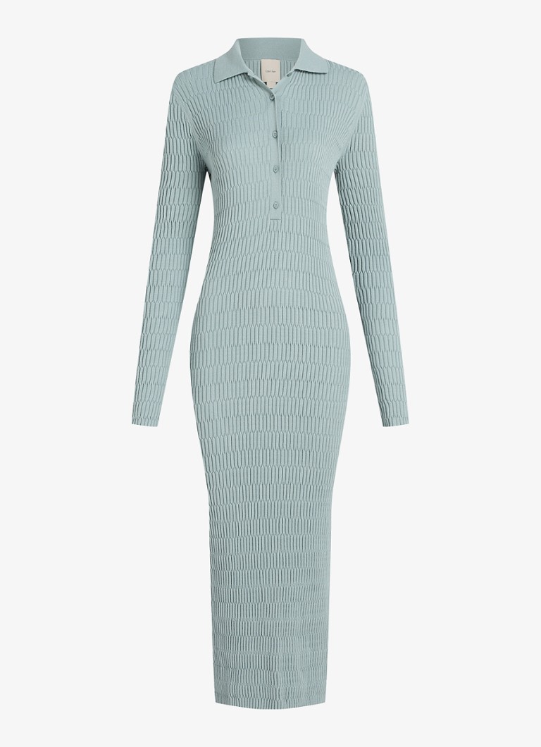 Abito midi in maglia grossa con colletto di Calvin Klein