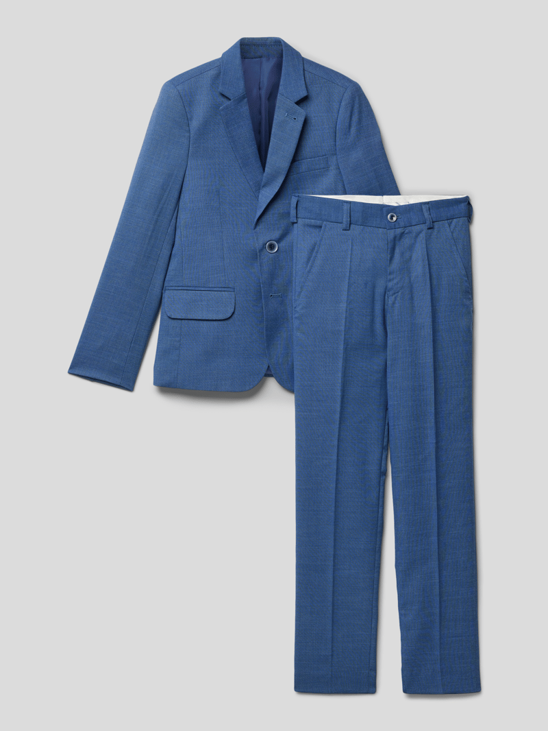 Anzug mit Strukturmuster in bleu