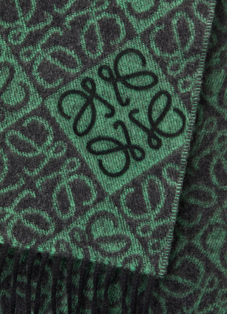 Bufanda LOEWE Anagram de mezcla de cachemir con logo, 180 x 38 cm