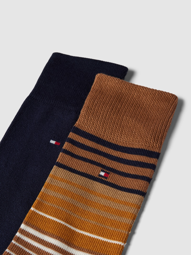 Socken mit Label-Details im 2er-Pack in beige
