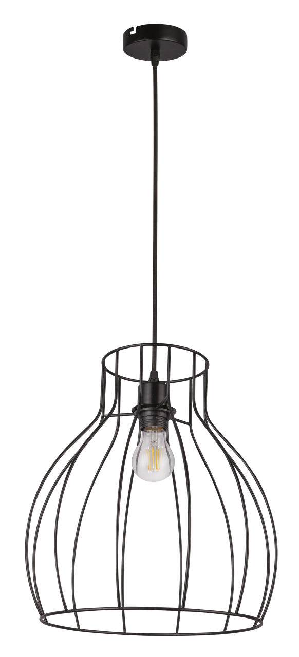 Globo Lighting - MINA - Hängeleuchte Metall schwarz, 1x E27