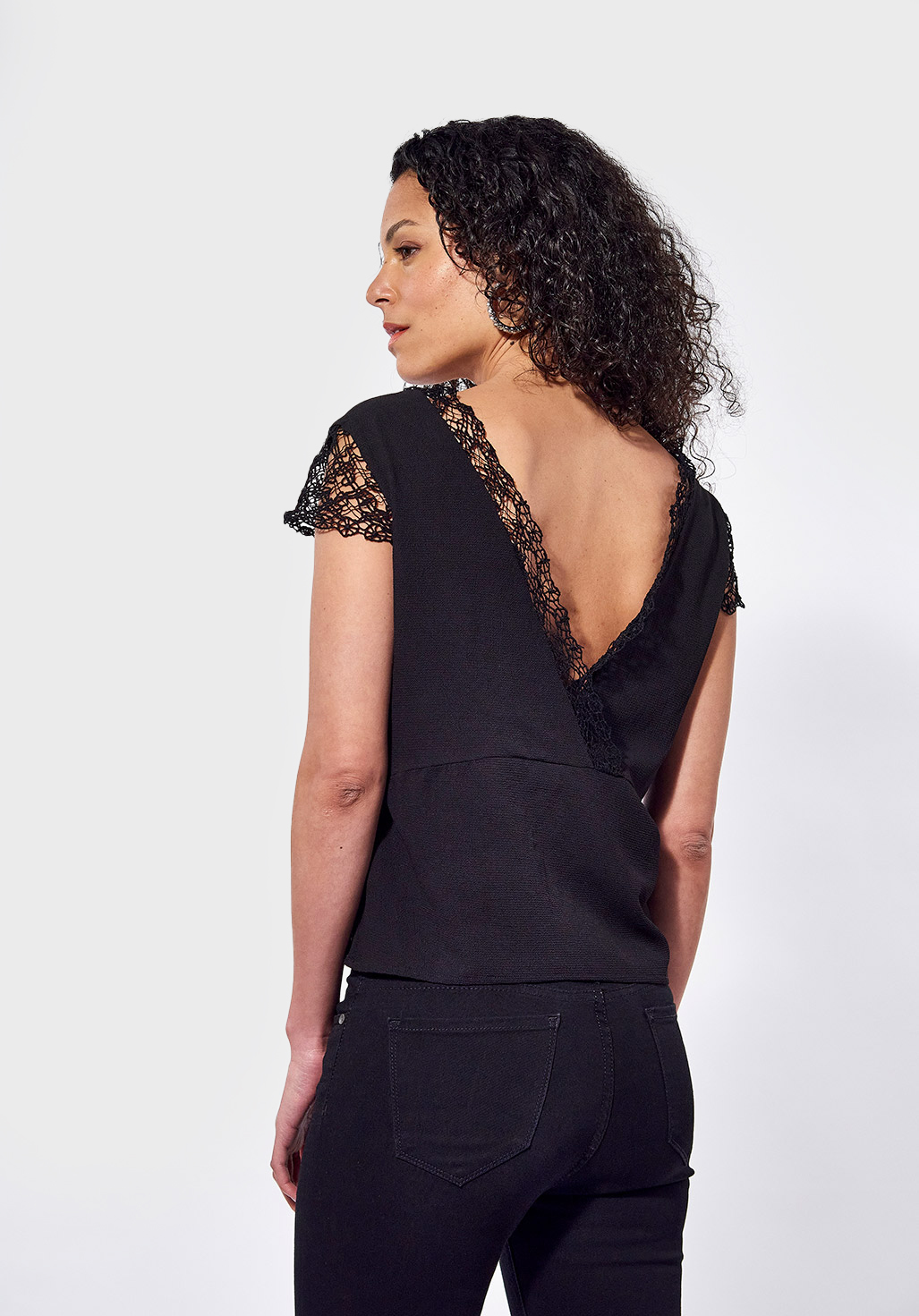 JAMEL  Blouse régular noire Femme