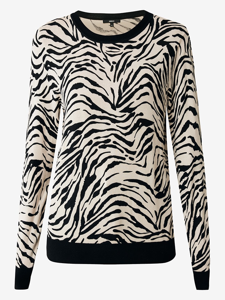 Mexx Pullover in Beige/ Schwarz günstig kaufen