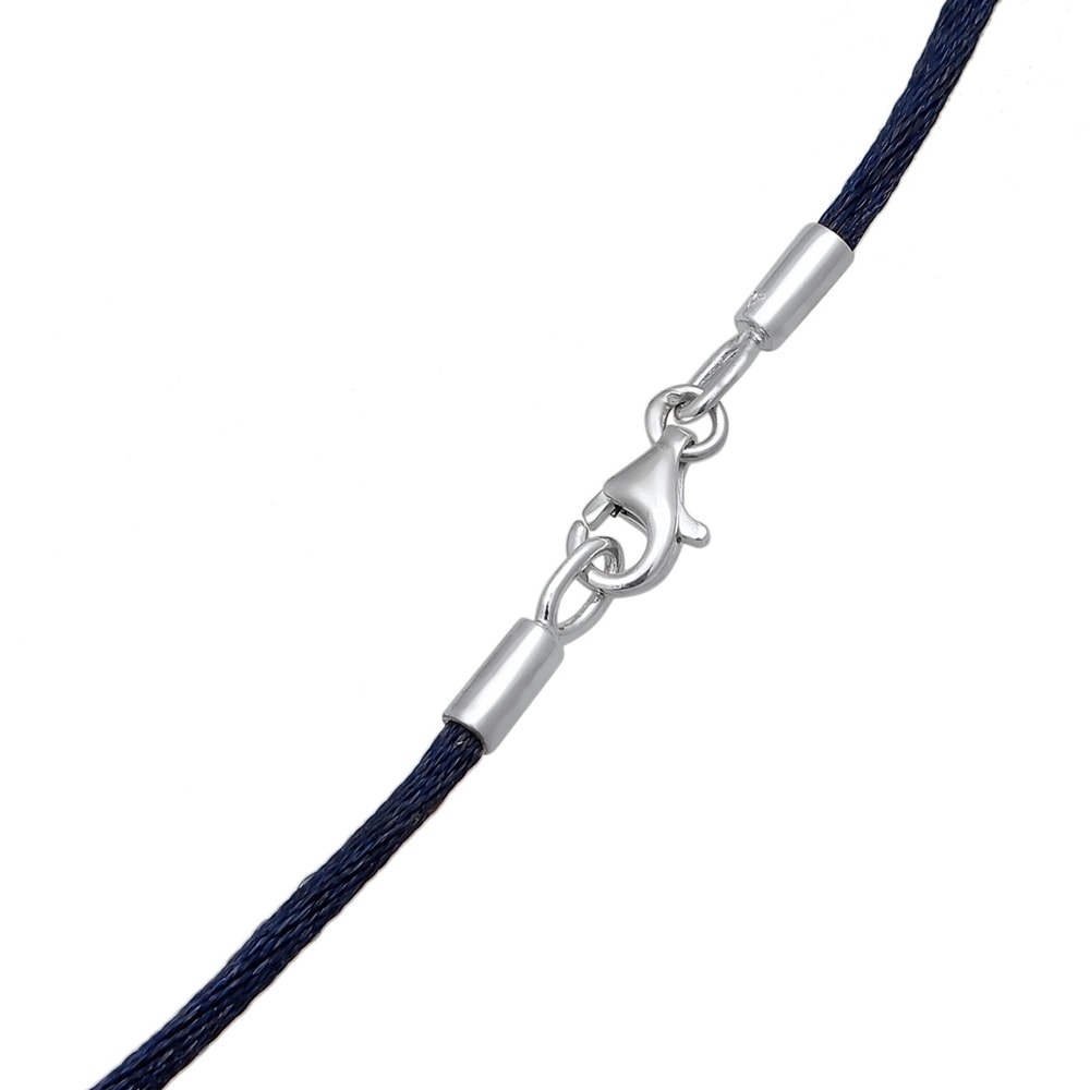 Nenalina Nenalina Collier Femmes Basique Combinable avec Ruban de soie en argent sterling  Bijoux