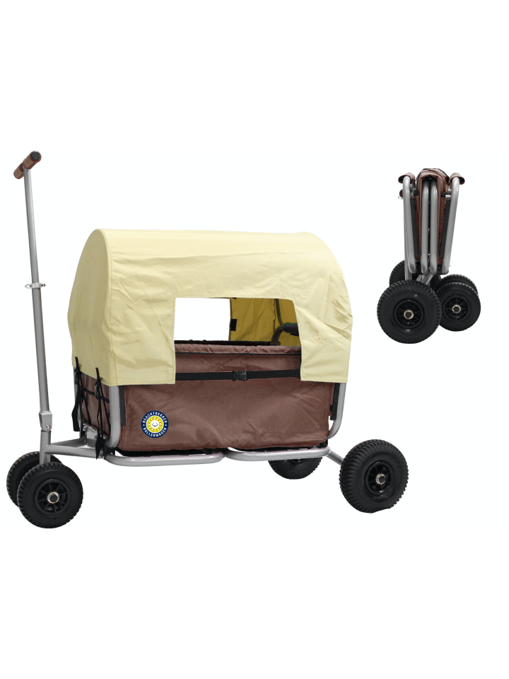 Beachtrekker Beachtrekker LiFe faltbarer Bollerwagen (Braun)   Bremse   Sonnenverdeck günstig kaufen onesize