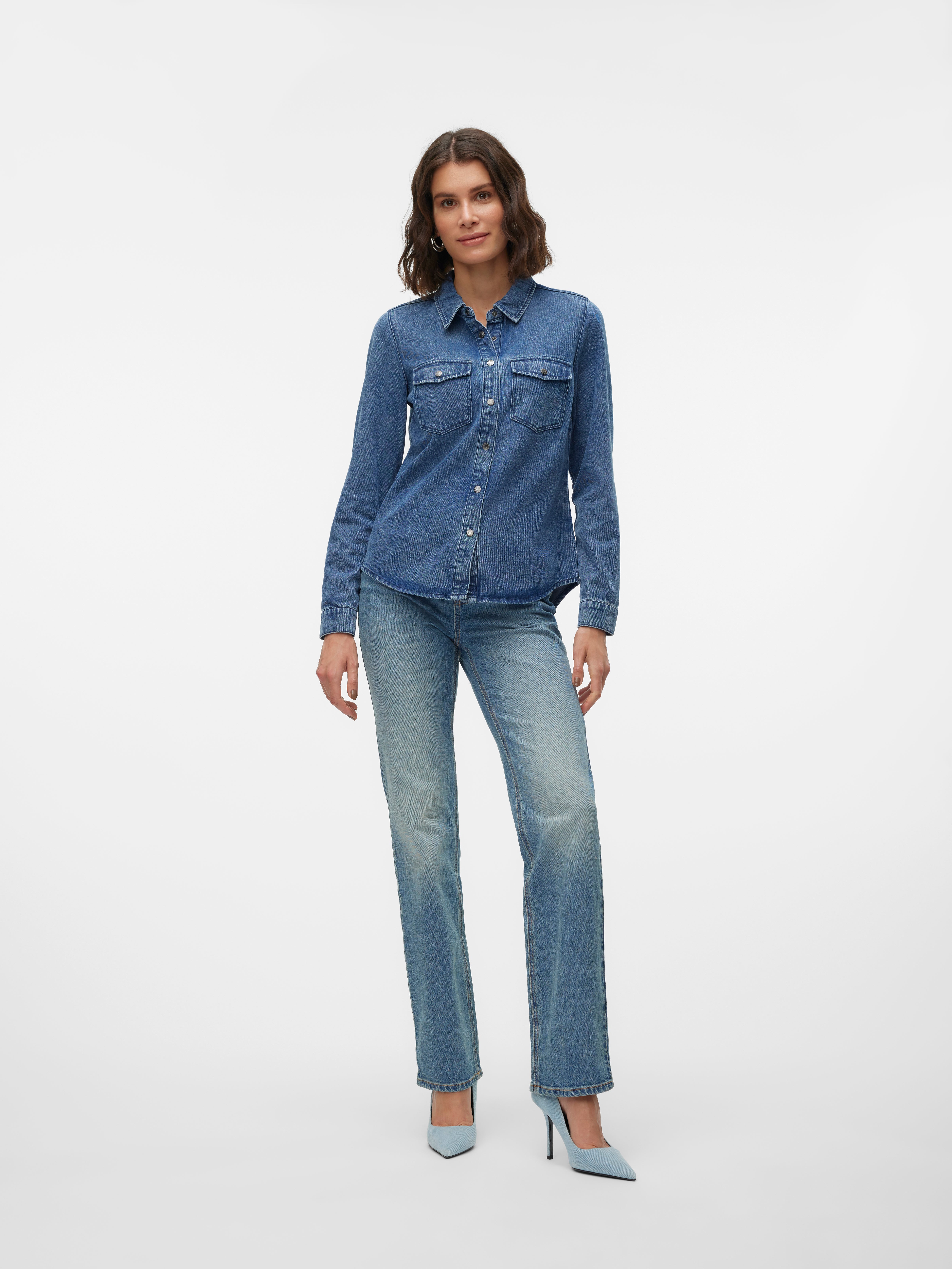 VMTESSA Hohe Taille Gerade geschnitten Jeans