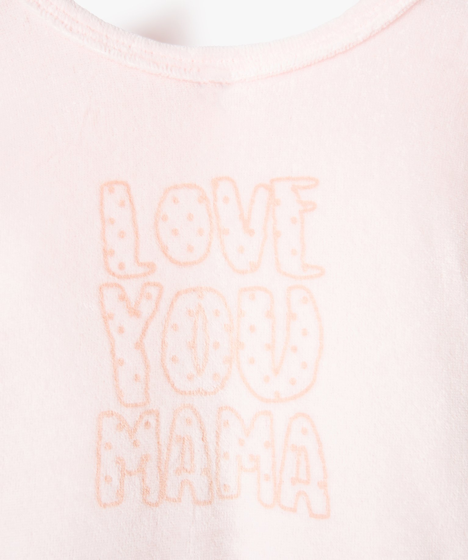 Pyjama bébé en velours avec ouverture pont-dos rose | GEMO