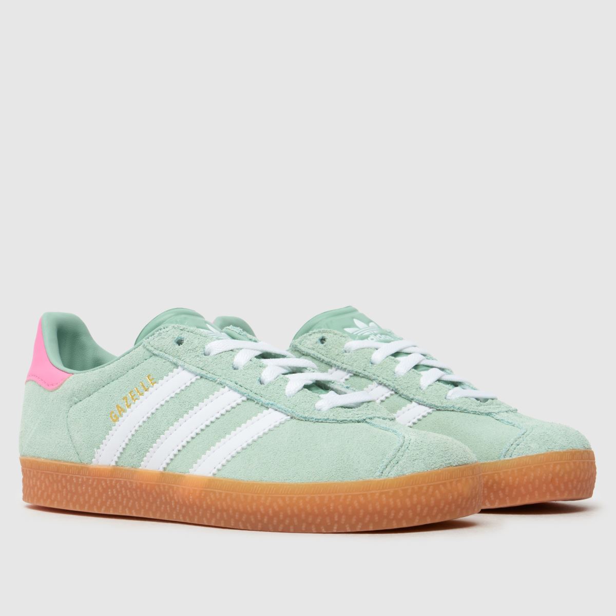 adidas ljusgröna Gazelle flickor junior träningsskor