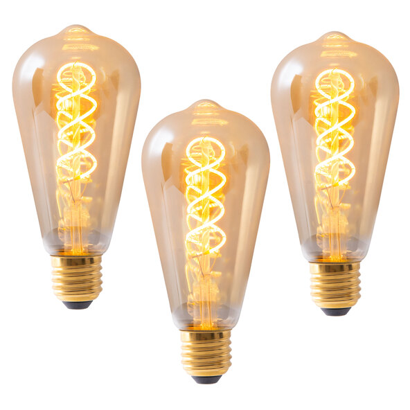 LED-Leuchtmittel Dilly Ø 6,4 cm E27 4 W, 3er Set