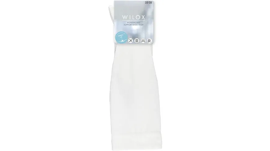 WILOX travel & work Unisex Stützkniestrümpfe HONGKONG weiß