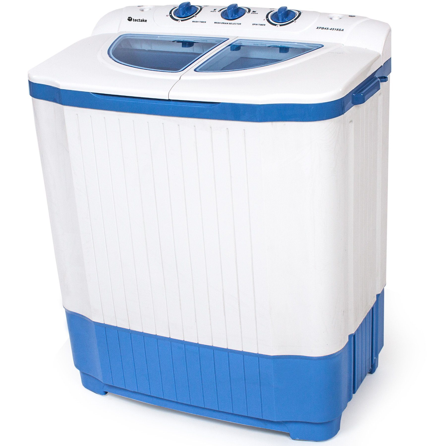 tectake Wäscheschleuder Mini-Waschmaschine 4,5 kg mit Wäscheschleuder 3,5, 4,50 kg