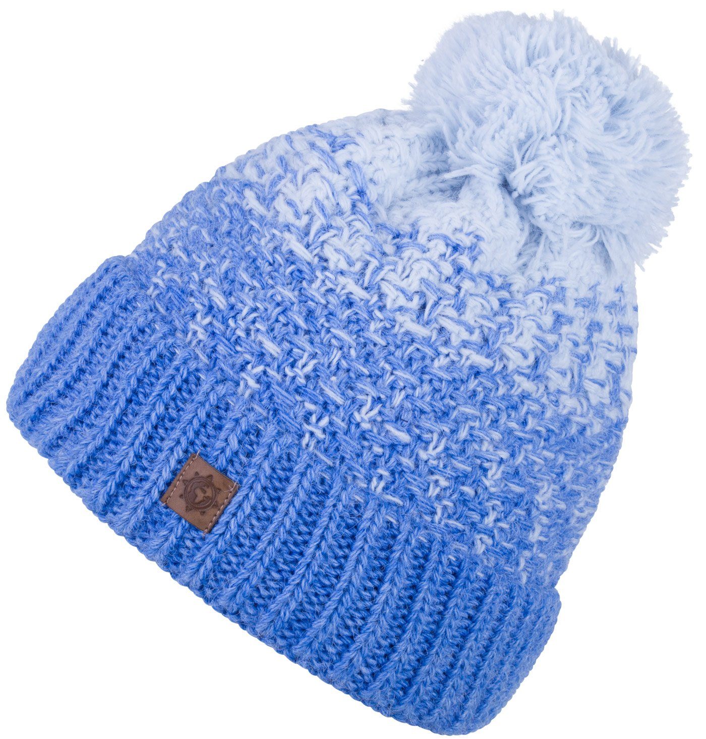 compagno Bommelmütze (1-St) Kindermütze Bommelmütze Wintermütze Beanie Strickmütze Jungen Mädchen