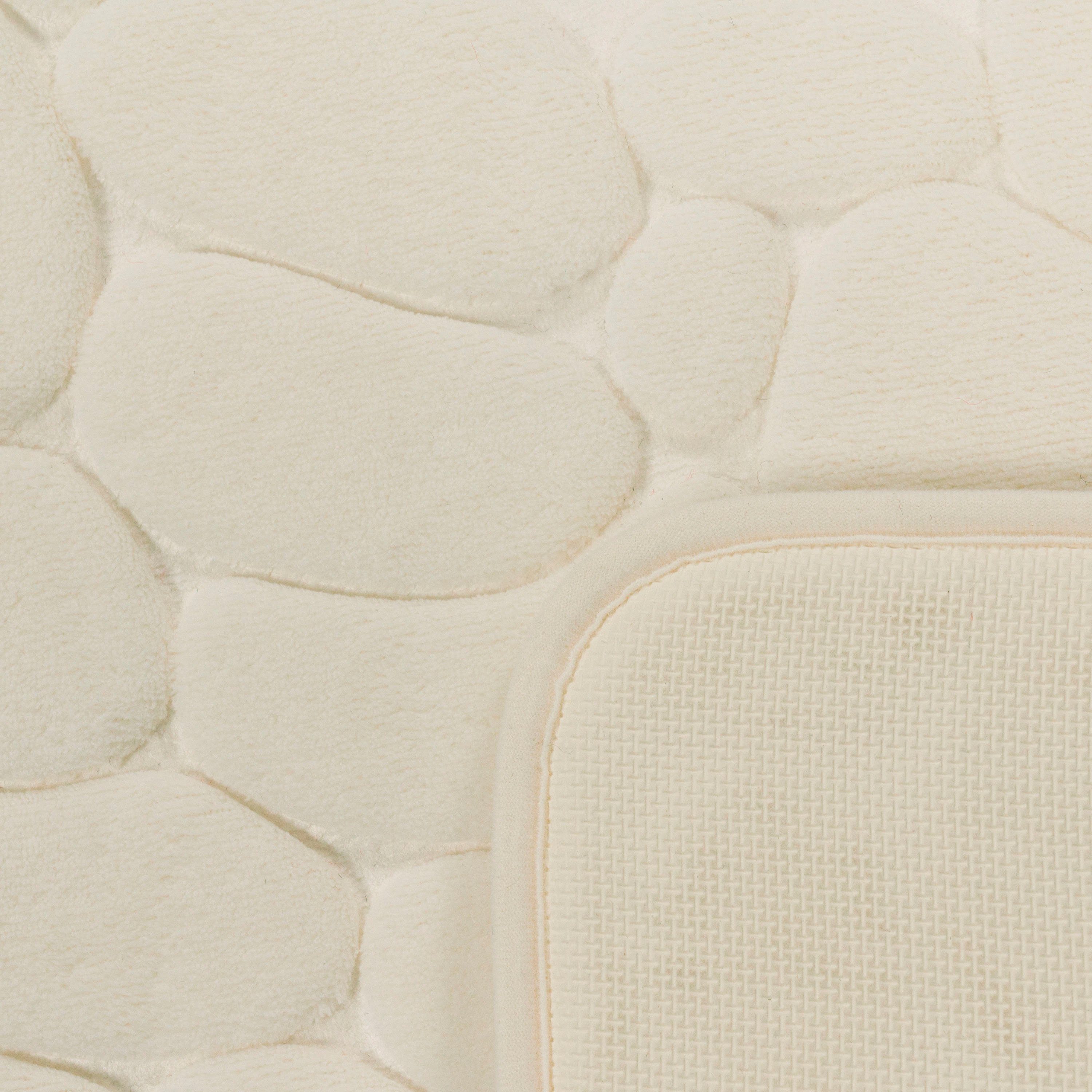 Badematte Corby 256 Paco Home, Höhe 13 mm, rutschhemmend beschichtet, fußbodenheizungsgeeignet, Polyester, rechteckig, Badteppich, Uni Farben, Motiv Steine, Hoch-Tief Effekt