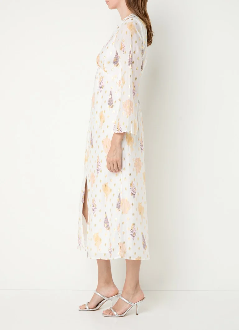 Never Fully Dressed Angie midi tunic dress in lyocell blend with print