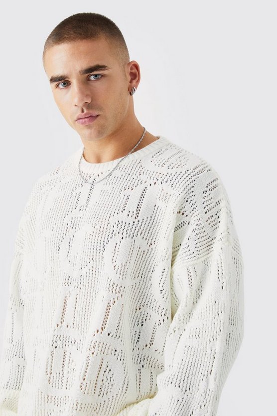 Oversize Ofcl Jaquard Strickpullover