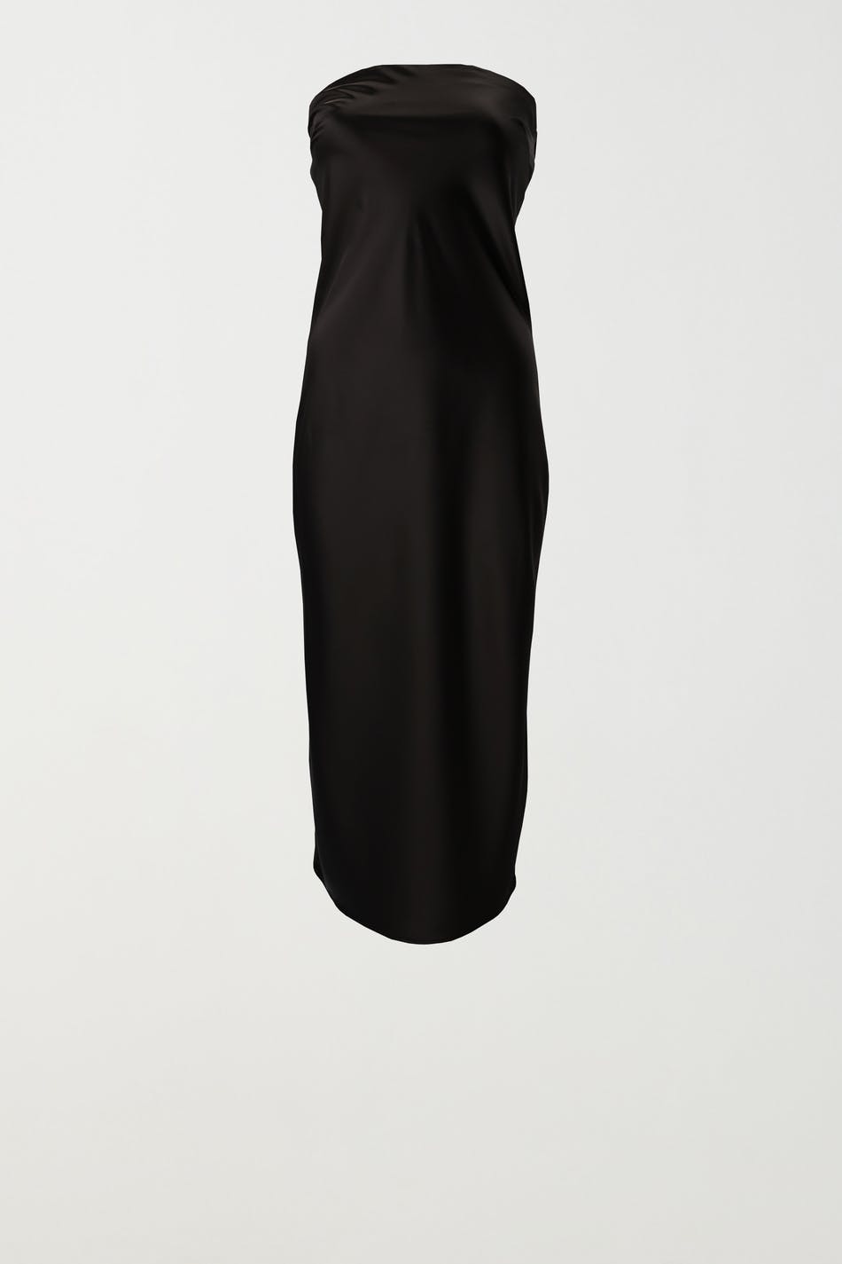 Satin tube midi dress