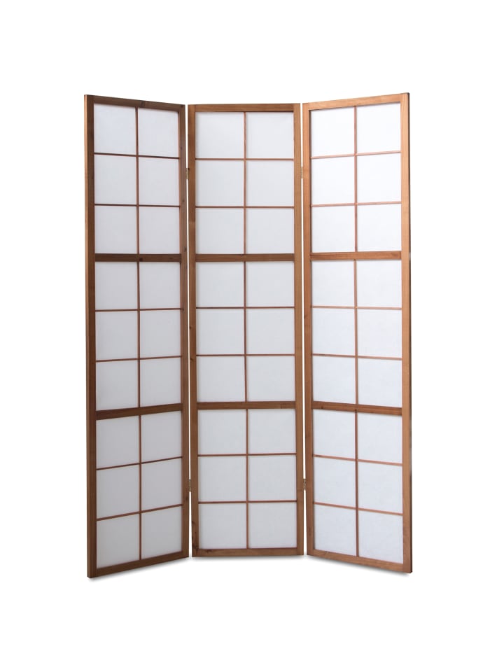 Homestyle4u 3-tlg. Paravent Shoji in Braun 132x175 cm günstig kaufen onesize