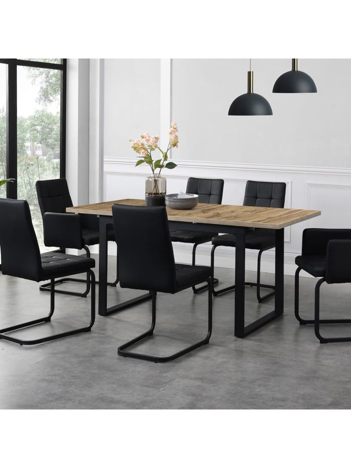 B&D Home Ausziehstisch ANNA in Natureiche - (B)120-160 x (H)76 x (T)80 cm günstig kaufen onesize