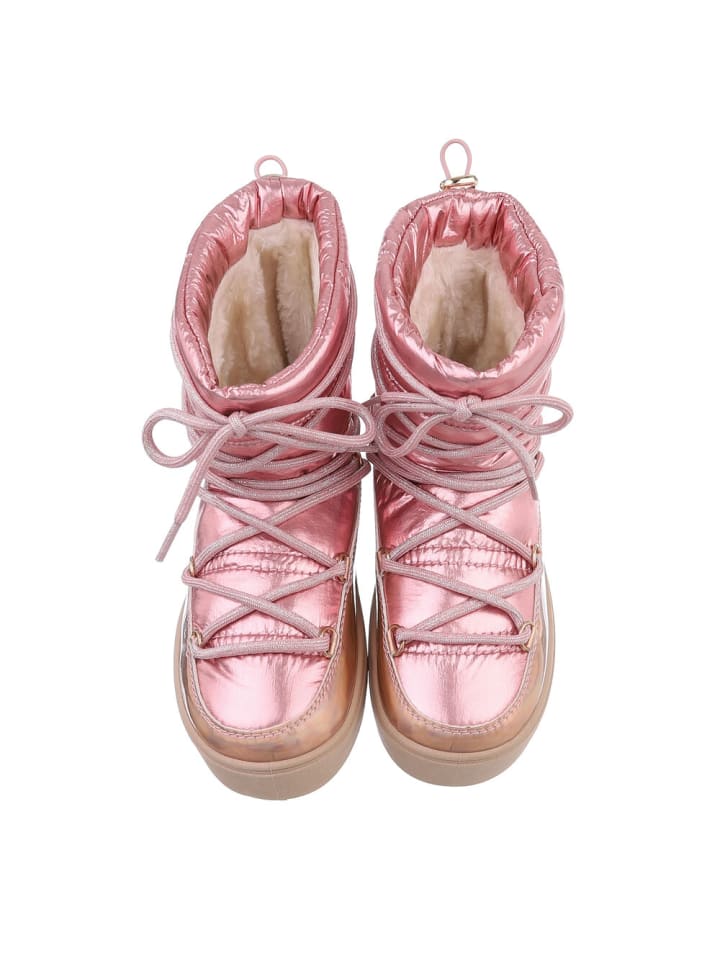 Ital-Design Stiefelette in Pink günstig kaufen 30