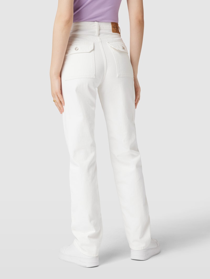 Straight Fit Jeans im 5-Pocket-Design Modell 'CARPEN' in offwhite