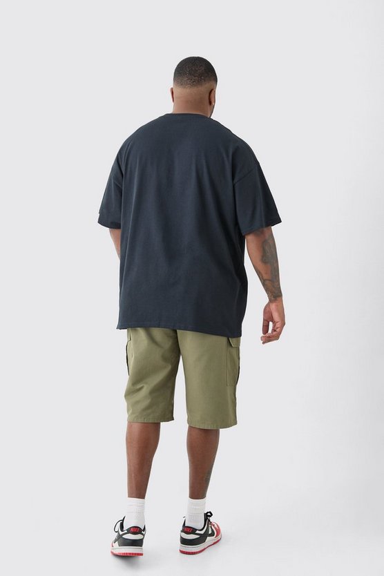 Plus Oversize T-Shirt mit Ghost-Print